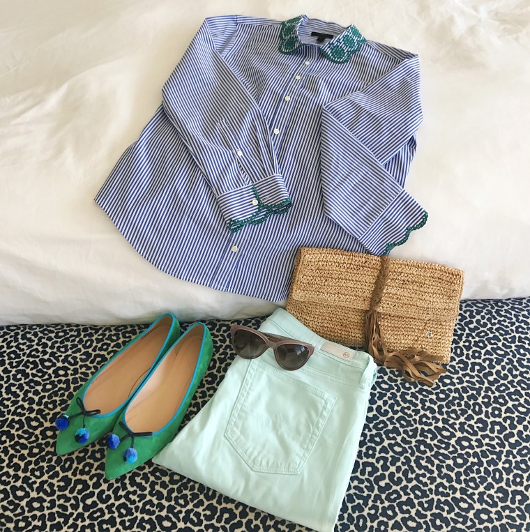 jcrew-perfect-shirt-with-eyelet-trim-flatlay-pompom-shoes